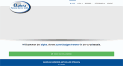 Desktop Screenshot of personalservice-alpha.de
