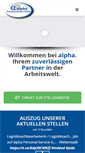 Mobile Screenshot of personalservice-alpha.de