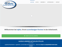 Tablet Screenshot of personalservice-alpha.de
